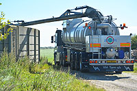 Lemvig Biogas tankvogn ved gylletank