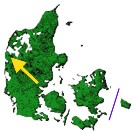 Местоположение на Lemvig Biogas на картата на Дания