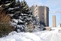 Vinterbillede ved Lemvig biogas tank 4