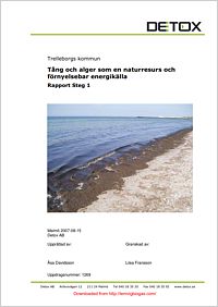 Tång och alger som en naturresurs och förnyelsebar energikälla (1) 
Rapporterne indeholder blandt andet interessante analyser over tungmetalindholdet i alger høstet ved Svenske kyster. 